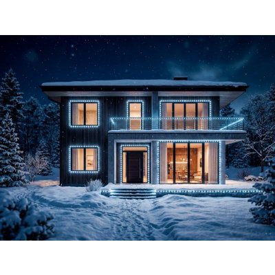 MagicHome Řetěz časovač, 200xLED, studená bílá, 10 funkcí, 10 m, IP44 – Hledejceny.cz