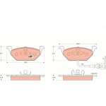 Sada brzdových destiček, kotoučová brzda TRW GDB1386 – Hledejceny.cz