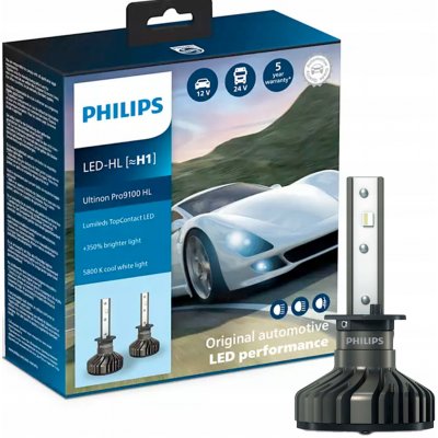 Philips Ultinon Pro9100 HL H1-LED P14,5s 12/24V 13,2W 11258U91X2 2 ks – Hledejceny.cz