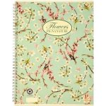 Pigna Nature Flowers kroužkový blok A4 linkovaný – Zboží Živě
