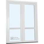 Kömmerling balkonové dveře 70 AD O+OS klapačka s příčkou pravé bílá 150 x 220 cm oboustranná klika + FAB + hliníkový práh – Hledejceny.cz