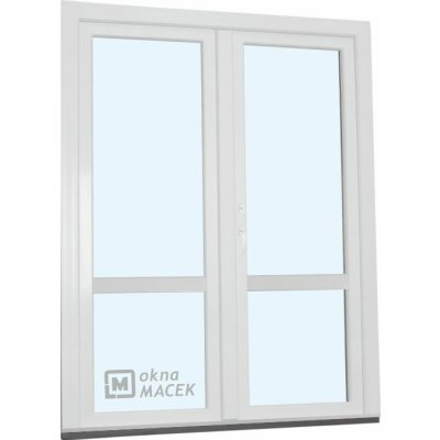 Kömmerling balkonové dveře 70 AD O+OS klapačka s příčkou pravé bílá 150 x 220 cm oboustranná klika + FAB + hliníkový práh – Hledejceny.cz
