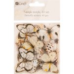 DP Craft Samolepky průhledné motýli přírodní 40ks – Hledejceny.cz