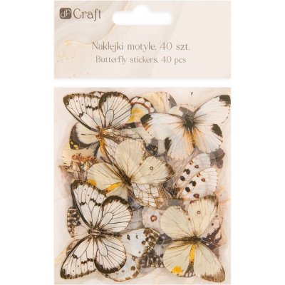 DP Craft Samolepky průhledné motýli přírodní 40ks – Hledejceny.cz