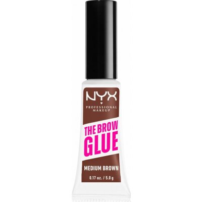 NYX Professional Makeup The Brow Glue Instant Brow Styler tónovací gel na obočí s extrémní fixací 03 Medium Brown 5 g – Zboží Dáma