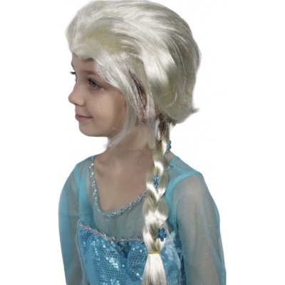 Wigorous Elza dlouhá bíla blond paruka s vrkočem dětská velikost – Zboží Mobilmania