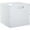 Úložný box 5five Simple Smart Dřevěná skladovací krabice v bílé barvě 31 x 31 cm