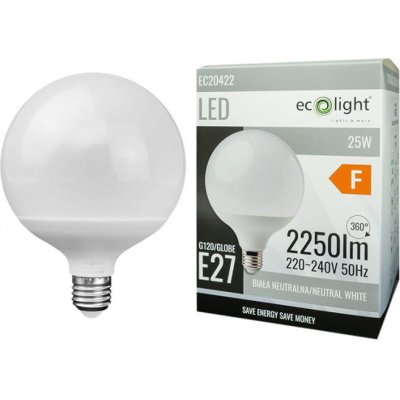 ECO LIGHT LED žárovka G120 E27 25W neutrální bílá EC20422