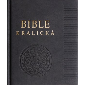 Poznámková Bible kralická černá, pravá kůže/zlatá ořízka