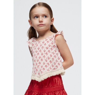 Mayoral top s třásněmi BOHEME červený – Zboží Dáma