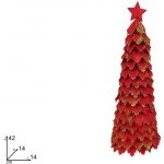 PROHOME - Stromeček 42cm červené třpytky – Hledejceny.cz