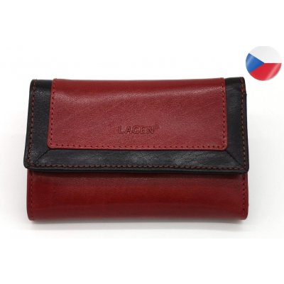 Lagen dámská kožená peněženka 4390 419 red black
