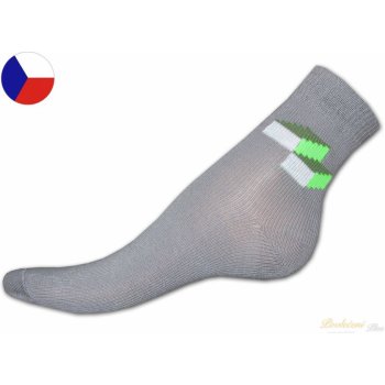 Nepon Dětské bavlněné ponožky šedé s kostkou