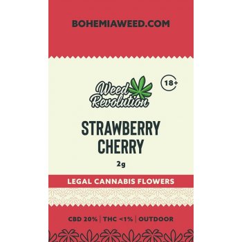 Weed Revolution Strawberry Cherry Outdoor CBD 20% 1% THC 2 g