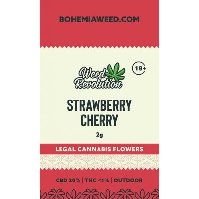 Weed Revolution Strawberry Cherry Outdoor CBD 20% 1% THC 2 g – Zboží Mobilmania