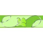 Samolepící bordura D 58-007-7, rozměr 5 m x 5,8 cm, květy s vlnovkami tmavě zelené, IMPOL TRADE – Hledejceny.cz