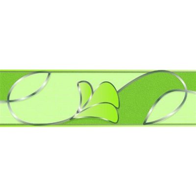 Samolepící bordura D 58-007-7, rozměr 5 m x 5,8 cm, květy s vlnovkami tmavě zelené, IMPOL TRADE – Hledejceny.cz