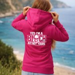 YES I’M A BITCH BADAZZ dámská mikina s potiskem streetwear Purpurová – Hledejceny.cz