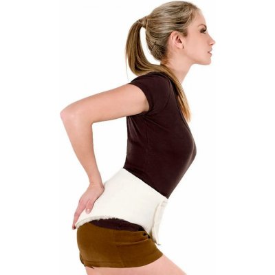 Babička Ovečková Elastický ledvinový pás z ovčí vlny merino na suchý zip přírodní – Zbozi.Blesk.cz