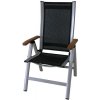 Zahradní židle a křeslo Rojaplast Křeslo ASS COMFORT černo-stříbrné