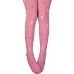 Wola Vzorované dívčí punčocháče SRDÍČKA růžové – Zboží Dáma