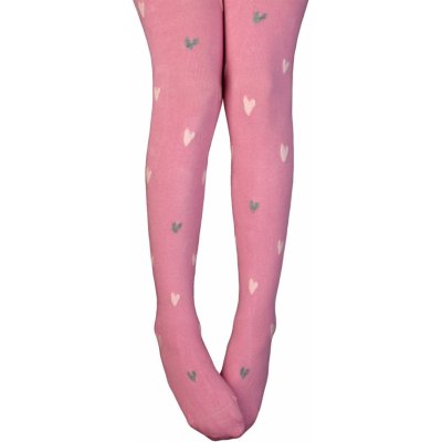 Wola Dívčí punčocháče SRDÍČKA růžové – Zboží Dáma