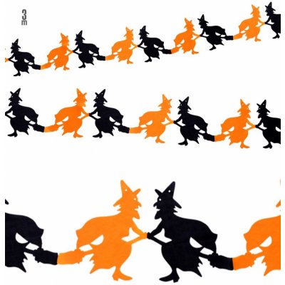 Girlanda čarodějnice 23 x 300cm – Zboží Dáma