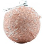 DECOLED Vánoční ozdoba růžová plastová koule 8 cm s vločkou – Hledejceny.cz