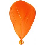 PartyDeco Dekorační oranžové peříčko s korálkem - Ozdobná peříčka s korálkem – Zboží Mobilmania