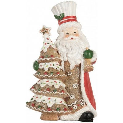 Clayre & Eef Vánoční dekorace Santa Claus se stromkem - 15*11*25 cm – Hledejceny.cz