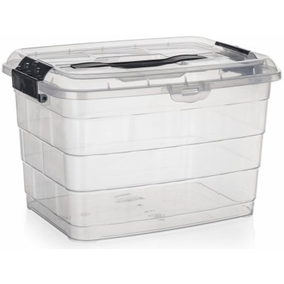 Brilanz box úložný Vilard 14 l,36 x 26 x 23,5 cm víko klip madlo – Sleviste.cz