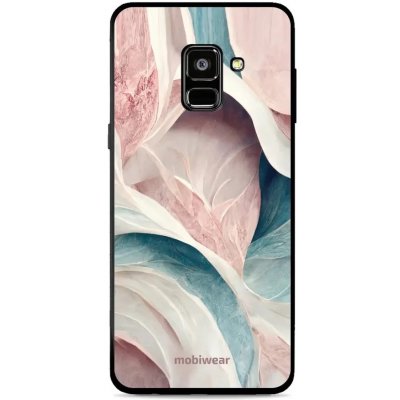 Pouzdro Mobiwear Glossy Samsung Galaxy A8 2018 - G026G - Růžový a zelenkavý mramor – Zboží Mobilmania