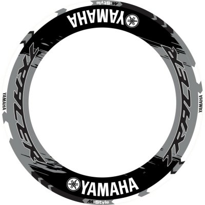jednodílné polepy na kola YAMAHA Tracer černo-šedé | Zboží Auto