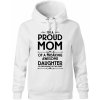 Dámská mikina s potiskem Proud Mom Daughter Oversized mikina dámská Moon kratší + širší Bílá