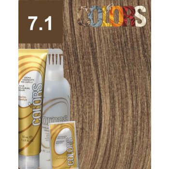 Colors Keratin Complex barva set 7.1 blond popelavá