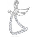 Beneto Stříbrný přívěsek se zirkony Andílek AGH677 – Zboží Dáma