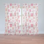 Sablio Záclony Růžové oblečky: 2ks 150x250cm – Hledejceny.cz