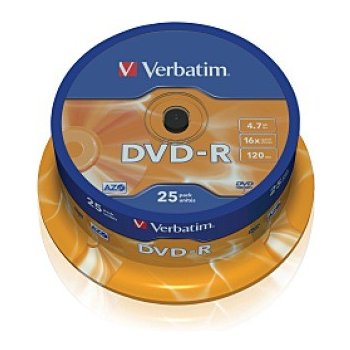 Verbatim DVD-R 4,7GB 16x, Advanced AZO, spindle, 25ks (22700723P)