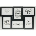 Bondecor Multirám na 6 fotek, černý – Zboží Živě