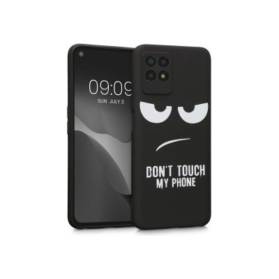 Pouzdro kwmobile s designem don't touch my phone Realme 8i černé – Sleviste.cz
