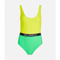 Karl Lagerfeld Colour Block Swimsuit zelená