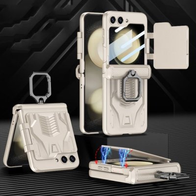 Levné Kryty Odolný GKK Brawny Armor case Samsung Galaxy Z Flip 5 bílé – Zboží Mobilmania