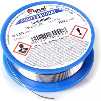 Cín 1.0mm 100g 60%Sn 40%Pb CYNEL – Zboží Dáma