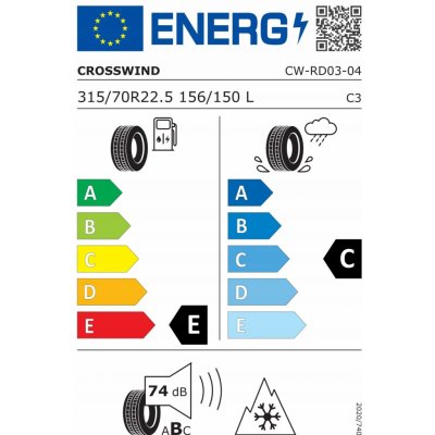 CrossWind CW-RD03 315/70 R22.5 156/150L – Hledejceny.cz