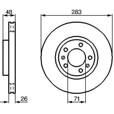 Brzdový kotouč BOSCH 0 986 478 125