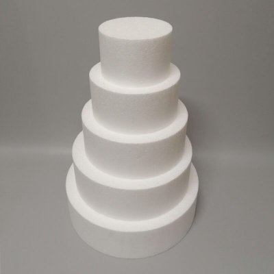 Polystyrenový dort / kruhový / maketa 5 pater ⌀ 35,30,25,20,15cm typ10 – Zboží Dáma