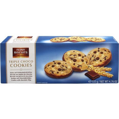 Triple Choco Cookies sušenky s čokoládou 135 g – Zboží Dáma