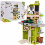 iMex Toys Dětská kuchyňka s tekoucí vodou světly zvuky a párou 63 ks zelená 825B – Sleviste.cz