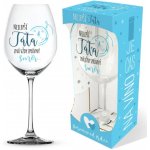 Nekupto Je čas na víno sklenice na víno s potiskem Nejlepší táta 440 ml – Hledejceny.cz