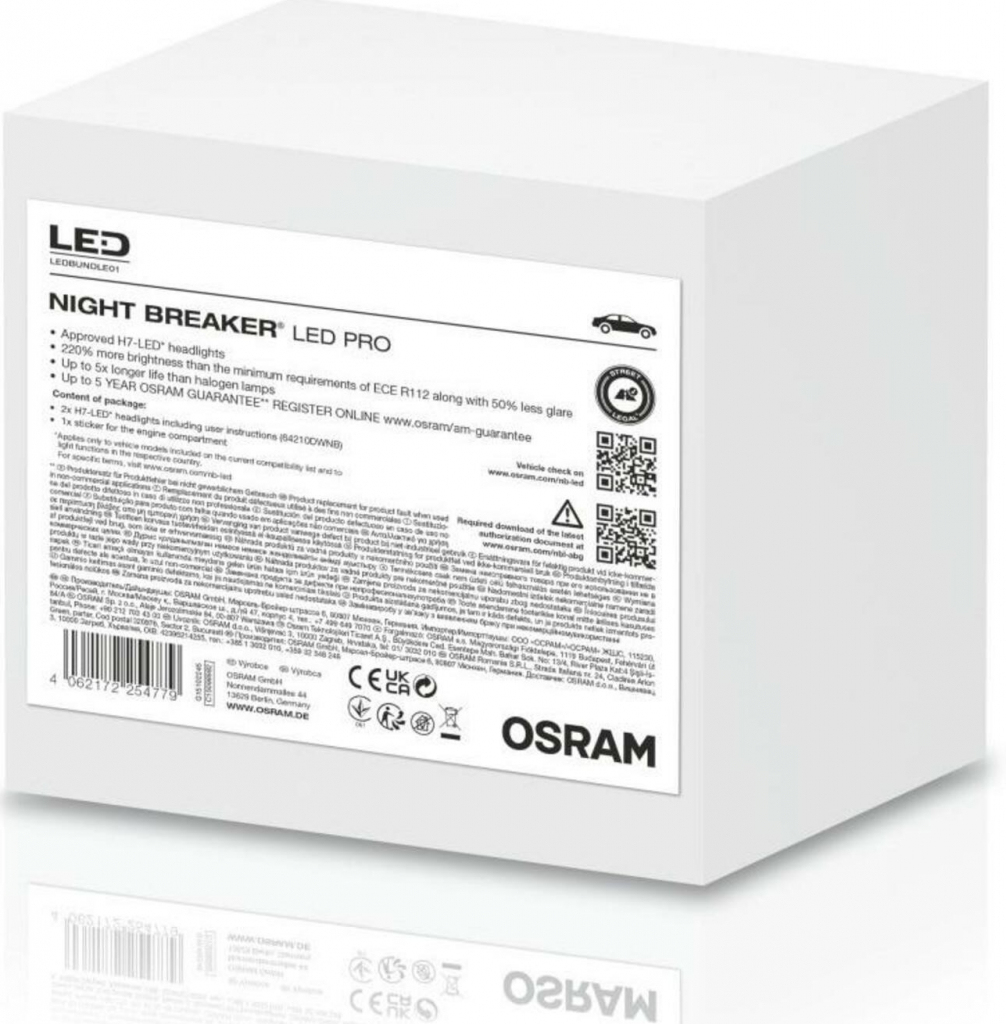 Osram Night Breaker LED diodové H7 PX26d 12V 19W 2 ks od 2 339 Kč -  Heureka.cz
